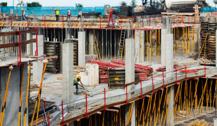 building new concrete houses